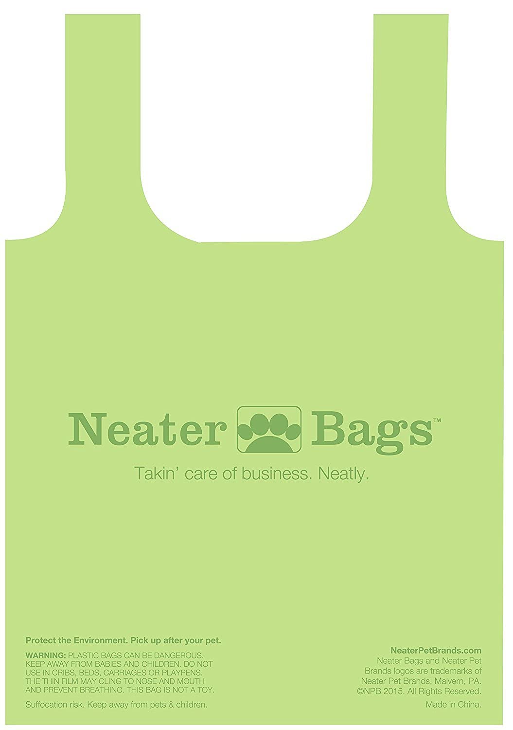 Neater Pet Brands Neater Bags Dog Waste Bag, No Rolls - Dog Poop Bags Dispense One At A Time, Doggie Poop Bag With Easy-Tie Hand