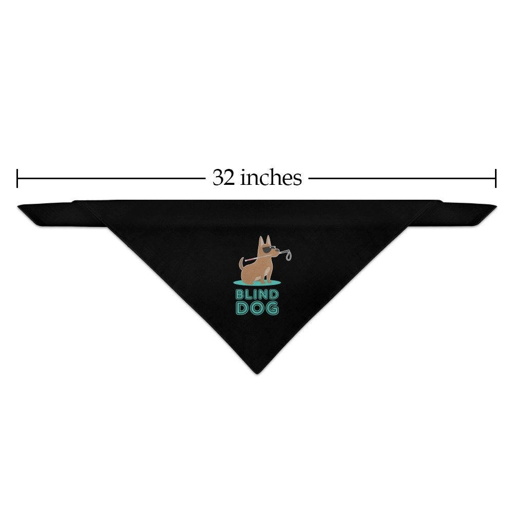 Graphics & More Blind Dog With Sunglasses And Cane Dog Pet Bandana - Black