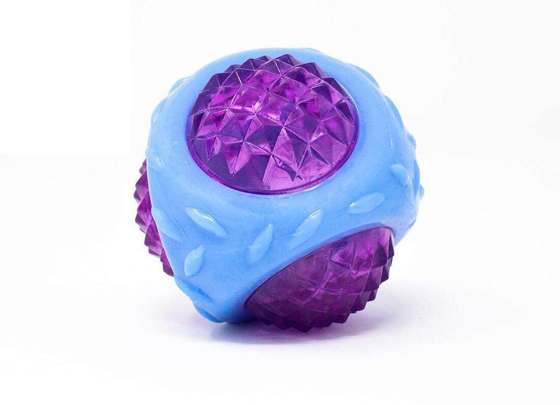 Dog Trustled Chew Ball Toys For Dogs Squeaker Ball Dog Toy (Led Ball) Dog Toy Led Squeaker Ball Toy Interactive Ball For Dogs (C