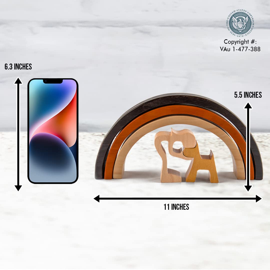 Capti Rainbow Bridge Dog Memorial Gifts, Cat Memorial Gifts - I'Ll Meet You At The Rainbow Bridge - Pet Loss Gifts, Bereavement, Sympathy Keepsake Dog Mom, Dog Dad For Loss Of Pet (Dog And Mom)