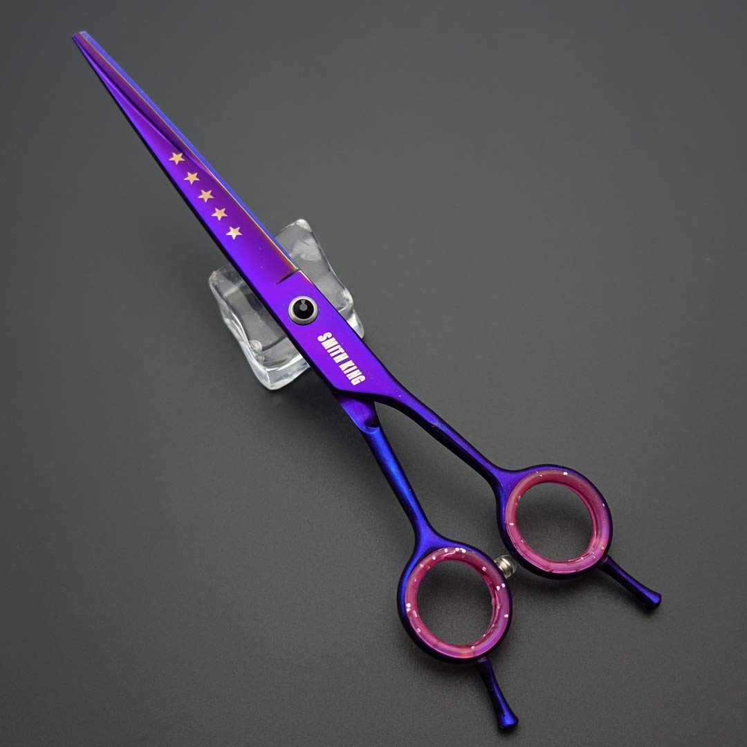 7.0 Inches Professional Dog Grooming Scissors Set Straight & Thinning & Curved & Chunkers & Comb 5Pcs In 1 Set For Left-Handed &