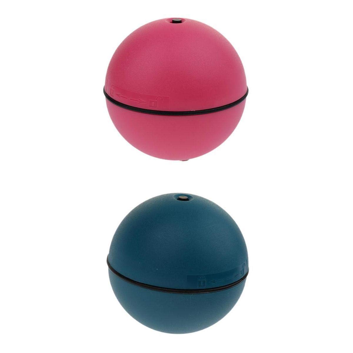 Myaddiction 2 Pcs Dog Cat Toys Ball Automatic Kitty Rolling Balls Funny Toy Blue+Red