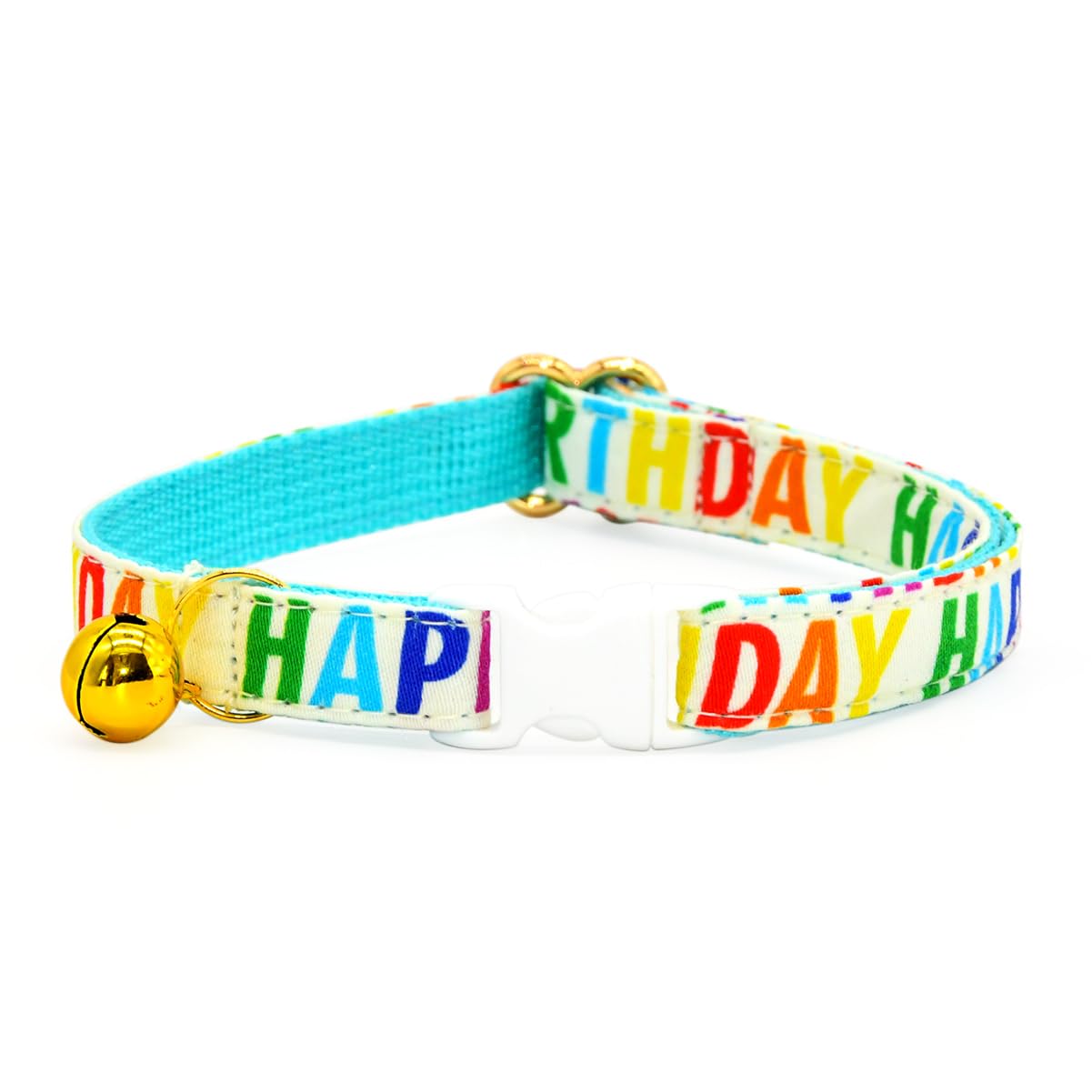 Happy Birthday Cat Breakaway Collar Bow Tie With Bell, Wedding/Birthday Cat Accessories