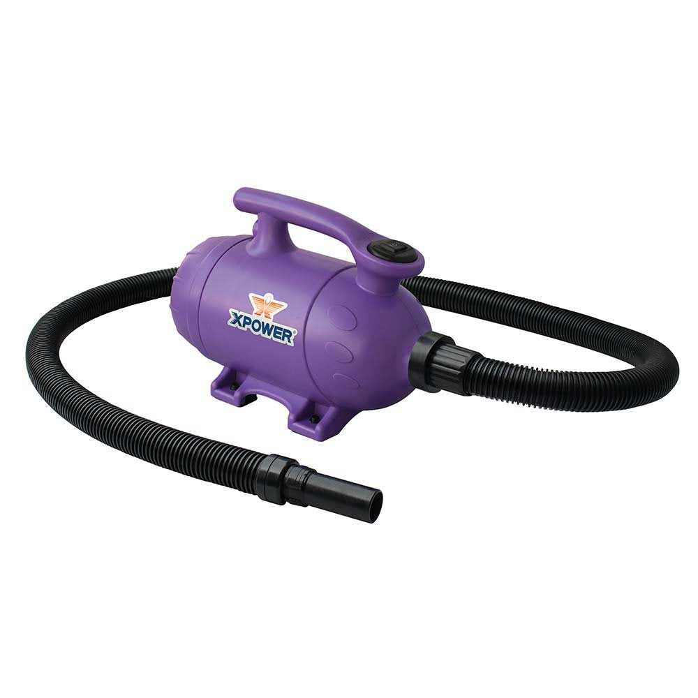 Xpower B-2 2 Hp Pro-At-Home 2-In-1 Pet Force Dryer And Vacuum, Purple