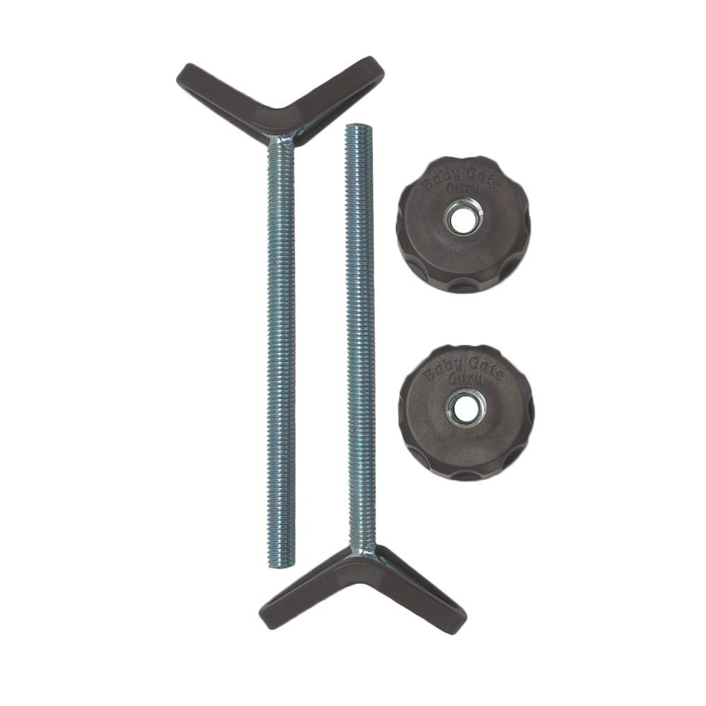 Baby Gate Guru Extra Long M8 (8Mm) Stair Banister Adapter Y-Spindle Rods 2 Pack For Pressure Mounted Baby And Pet Safety Gates (8Mm, Bronze)