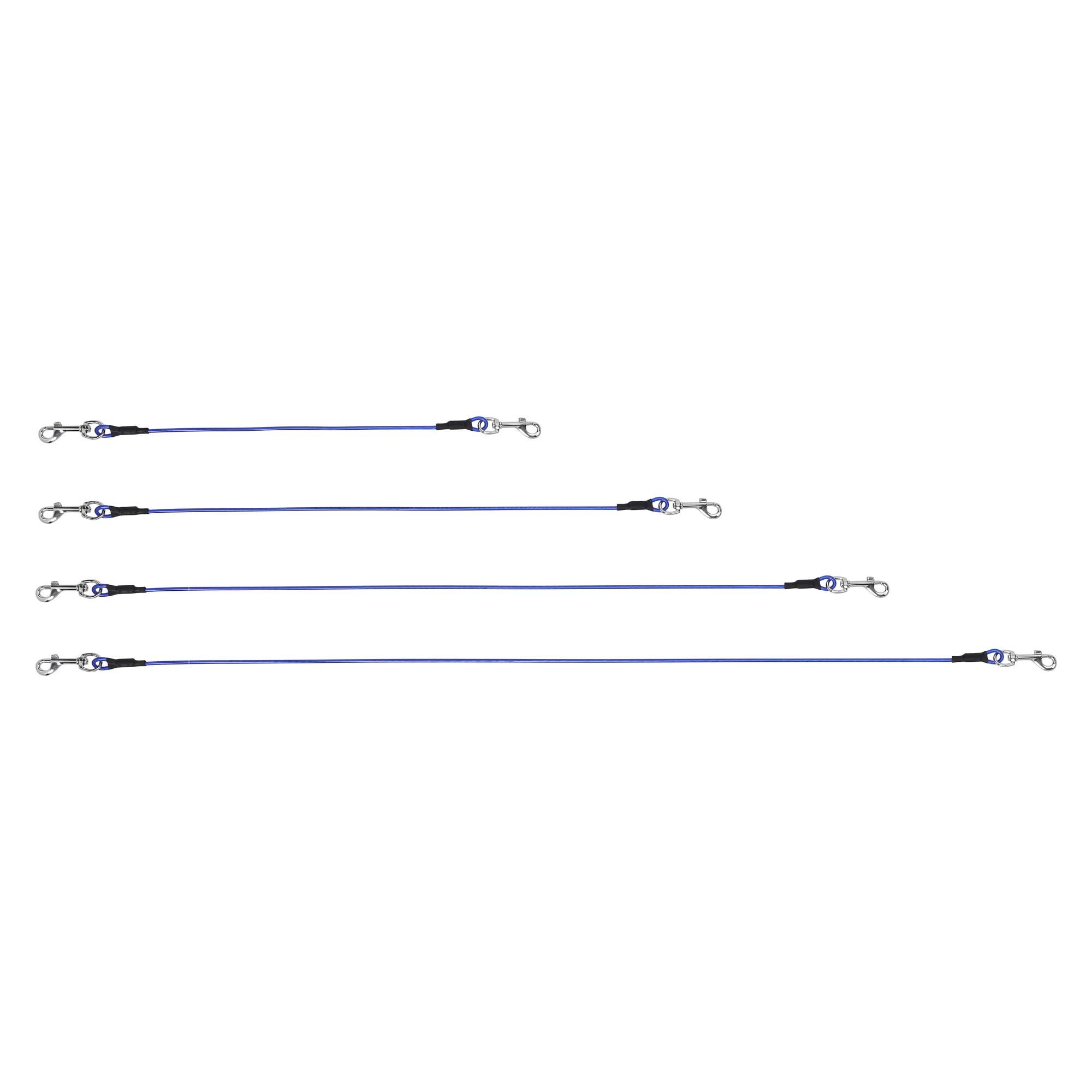 Mogoko Pet Dog Car Seat Belt Restraint, Coated Stainless Steel Chew Proof Dog Vehicle Safety Tether Cable, Double Clip No-Chew Pet Car Leash Lead-16 Inch