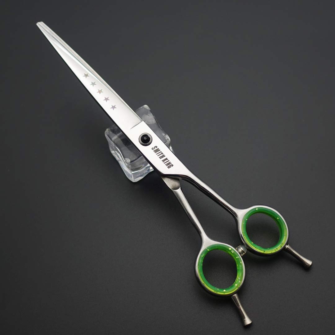 7.0 Inches Professional Dog Grooming Scissors Set Straight & Thinning & Curved & Chunkers & Comb 5Pcs In 1 Set For Left-Handed & Right Handed