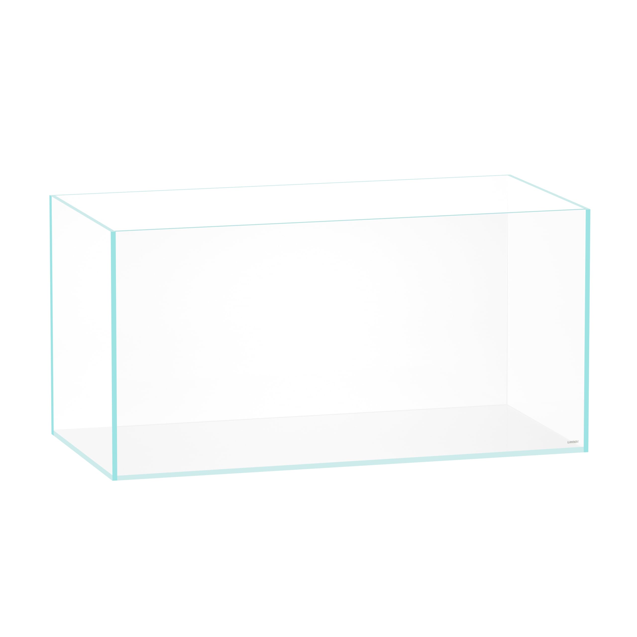 LANDEN 120P 105 Gallon Rimless Low Iron Aquarium Tank, W47.2  D23.6  H23.6 in(120x60x60cm) 12mm Thickness with Black Nano Foam L