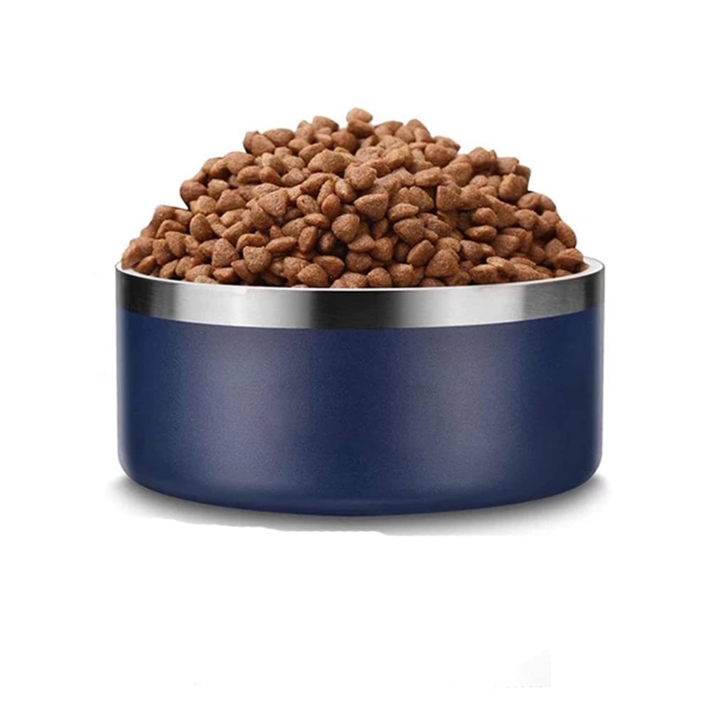Gteller 32oz 64oz Stainless Steel Double Wall Dog Bowls,BPA Free Non-Slip Pet Dishes,Cat Food&Water Bowl with Rubber Base (64oz,