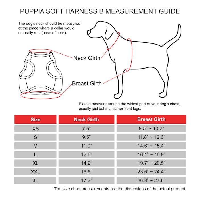 PUPPIA International PUAH305NY3L Soft Harness B Vest, Large