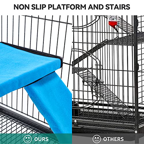 Yitahome Metal 4-Tiers Small Animal Cages For Adult Rats Ferret Chinchilla Guinea Pig Large Hamster Indoor Critter Nation Cage D