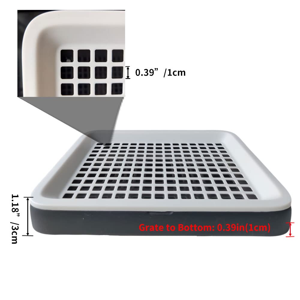 Guinea Pig Litter Tray Pan With Grate, Rat Litter Box For Cage, Restroom Toilet Corner Potty Poop Trainer For Critters, Chinchilla Cage Accessories