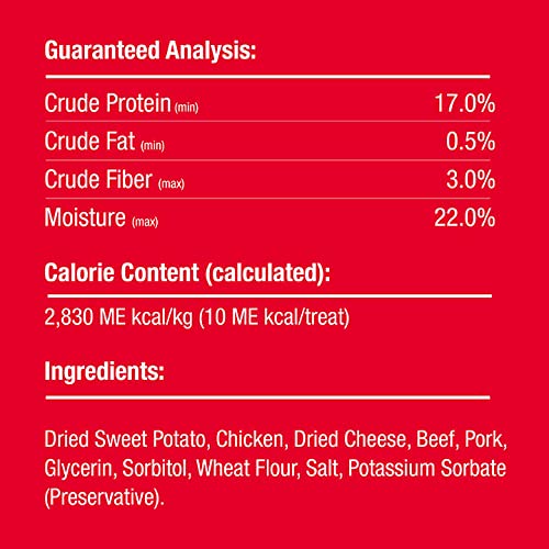 Good'n'Fun Triple Flavor Roll Ups 4 Oz - Cheese, Beef, Pork Treats for Dogs