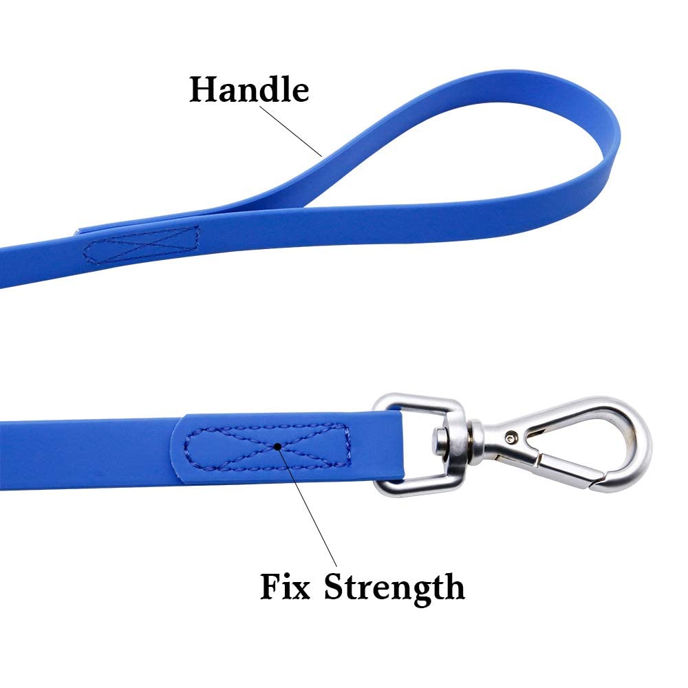 Waterproof Dog Training Leash 50Ft 30Ft 15Ft 10Ft 5Ft Heavy Duty Recall Long Lead For Large Medium Small Dogs (30Ft, Blue)