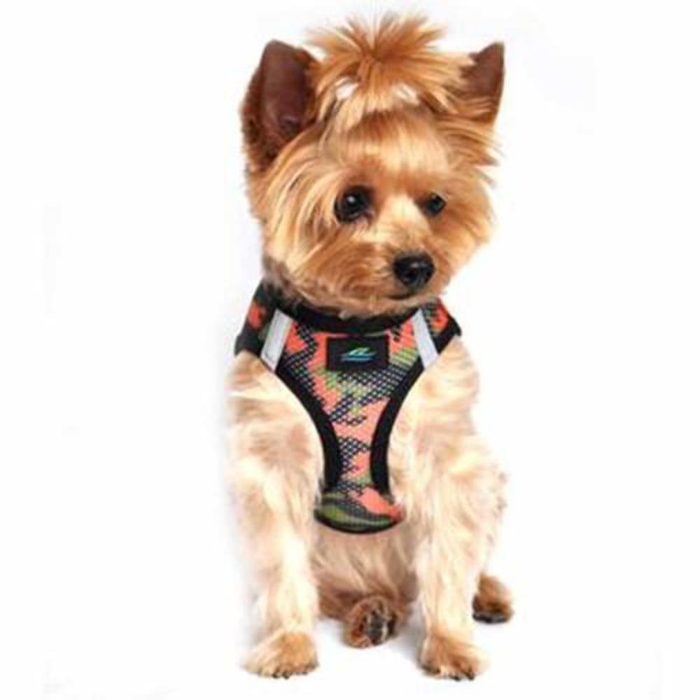 American River Dog Harness Camouflage Collection - Orange Camo, Extra Small