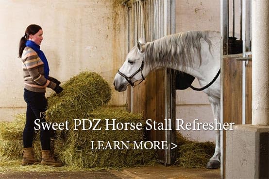 Sweet PDZ Horse Stall Refresher Granules, Stall Refresher Odor Eliminator, 25 lbs