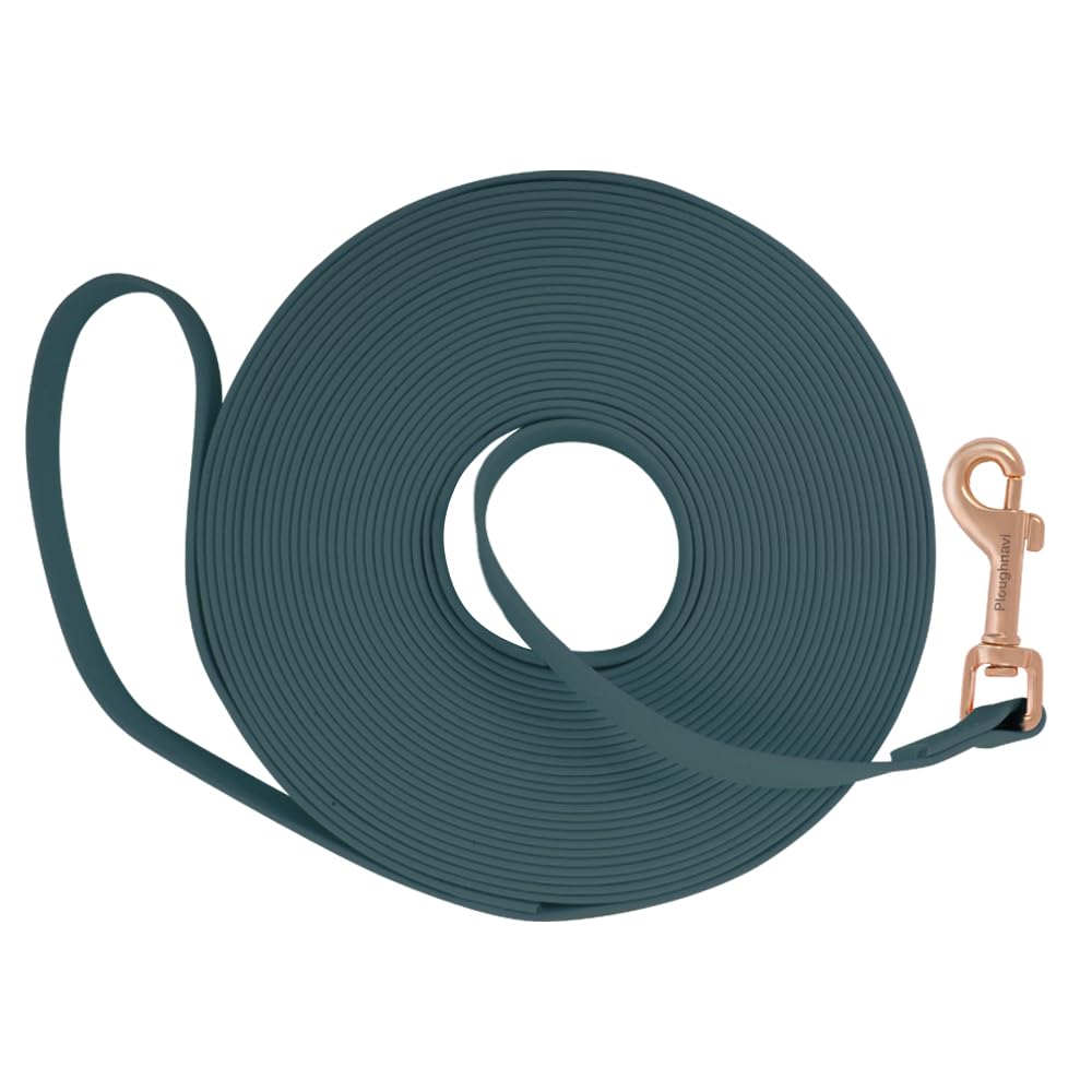 Ploughnavi Working Dog Leash, Waterproof Lead For Tracking Training, Odor-Proof Long Line For Puppy, Medium And Large Dogs (Dark