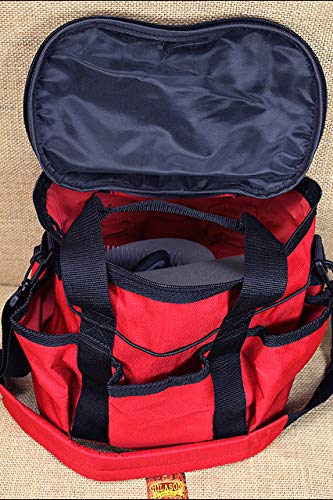 Hilason Grooming Tote With 10 Piece Grooming Set - Red