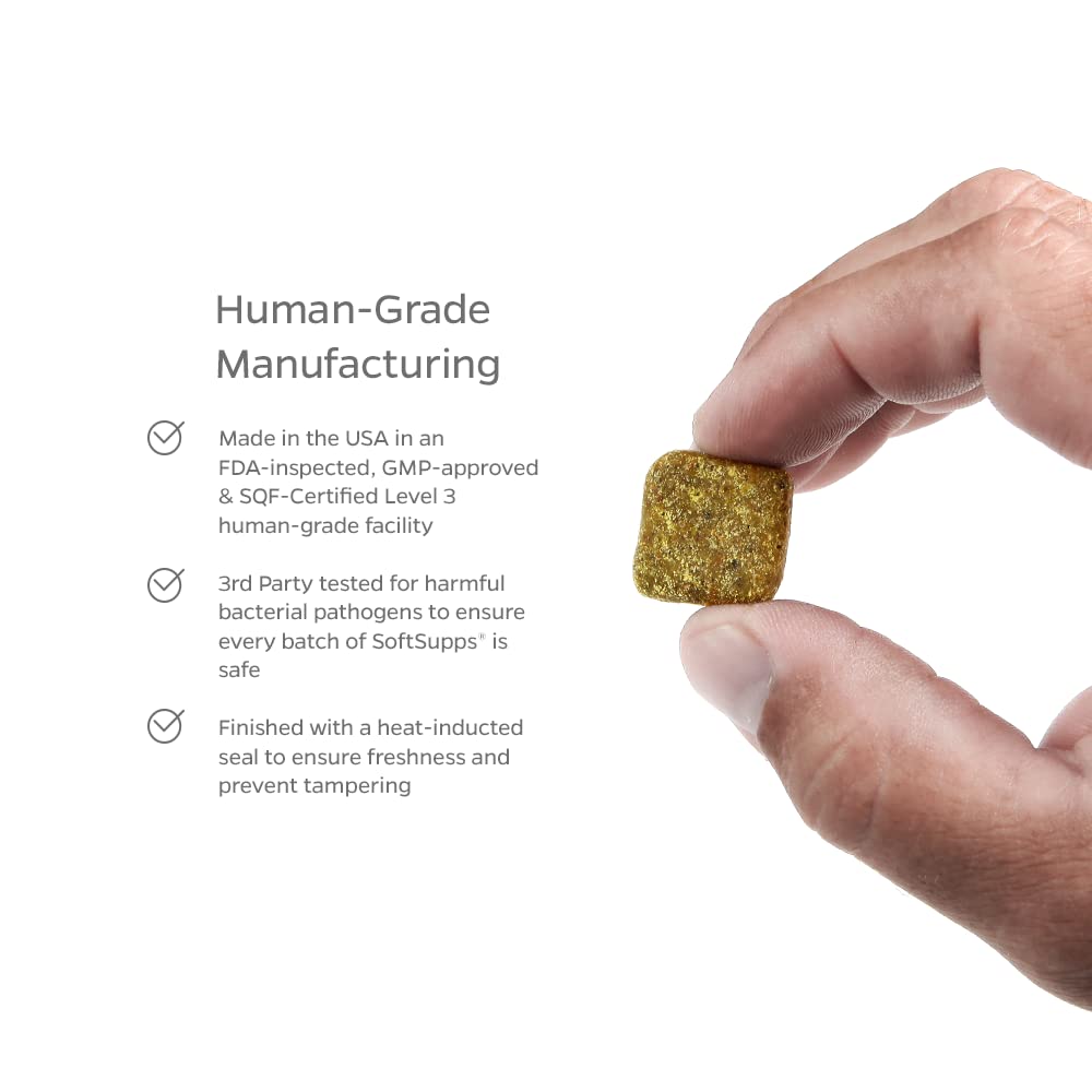 Pet Parents Skin & Coat SoftSupps Dog Skin and Coat Supplement with Omega 3 Fish Oil for Dogs, Vitamin E for Dogs, and Biotin fo