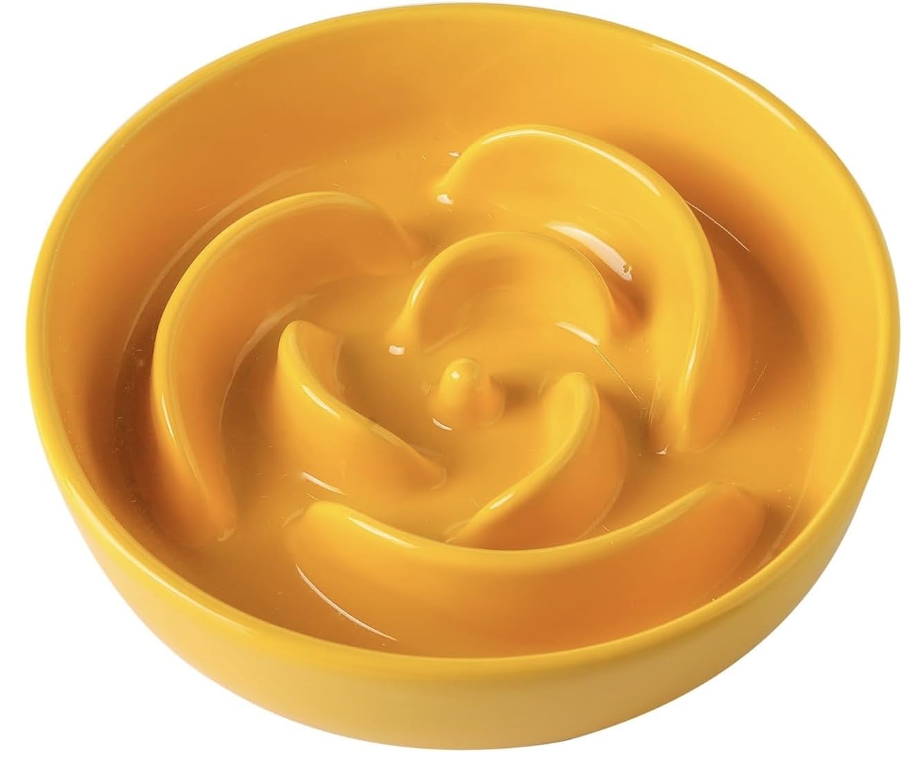 Petangel Ceramic Slow Feeder Dog Bowls, Pet Slow Feeder For Puppy Kitten, Slow Down Puzzle Eating Dog Food Bowl Food Dish For Fa
