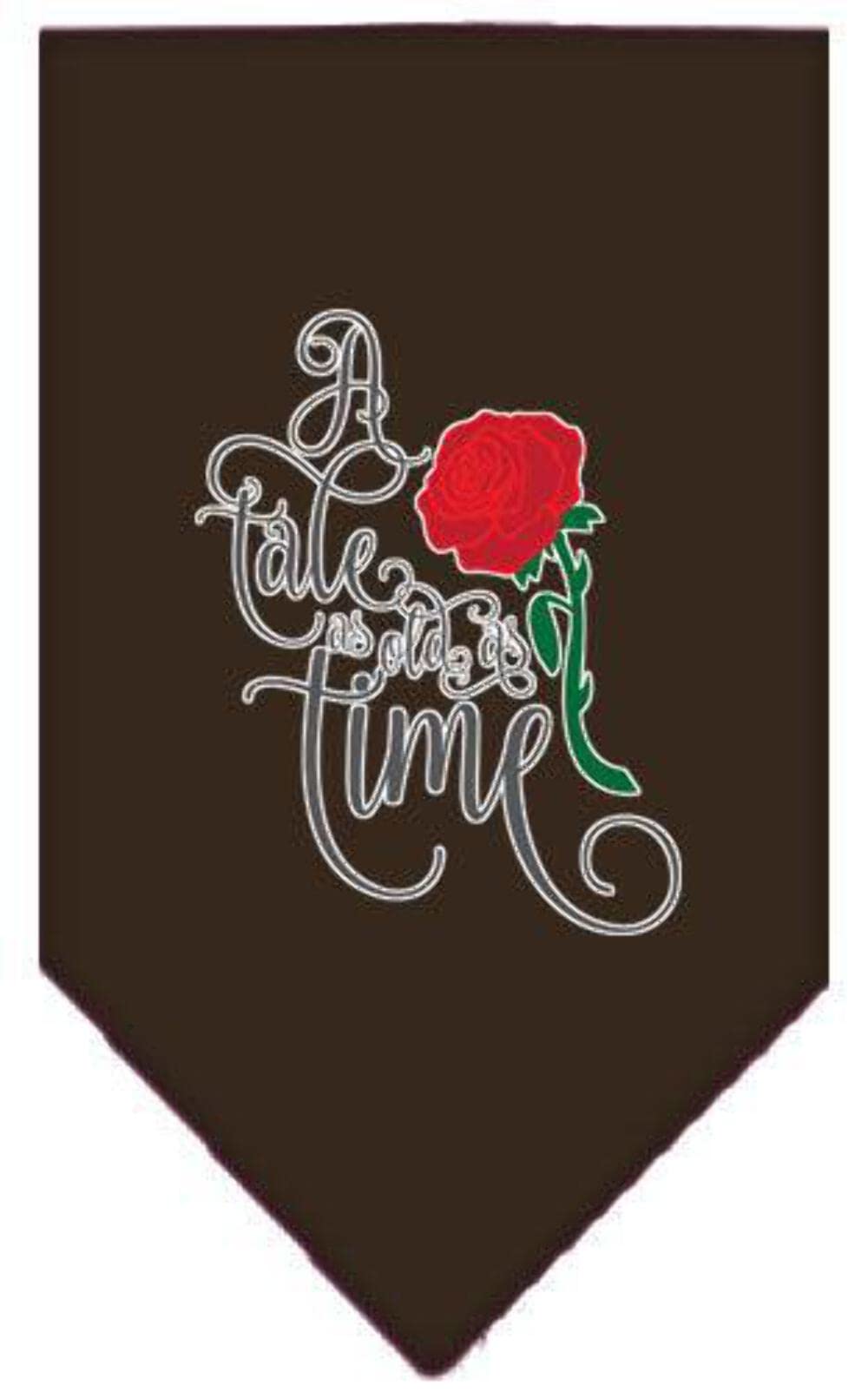 Mirage Pet Product Timeless Tale Screen Print Bandana Cocoa Small