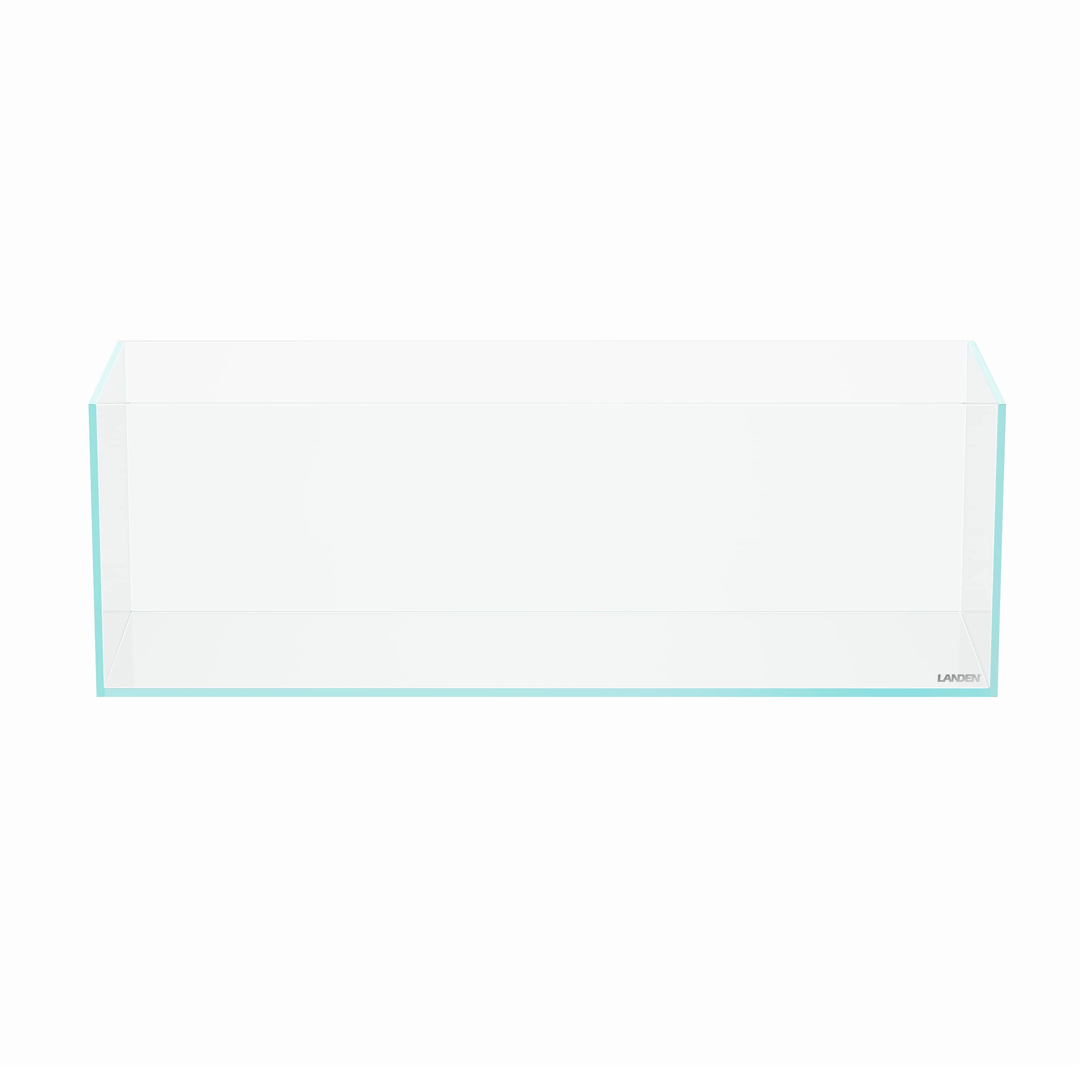 LANDEN 60L 5.8 Gal Rimless Low Iron Aquarium Long Fish Tank,Bookshelf Aquarium,W23.6  D7.87  H7.87 in(60x20x20cm) 5mm Thickness 