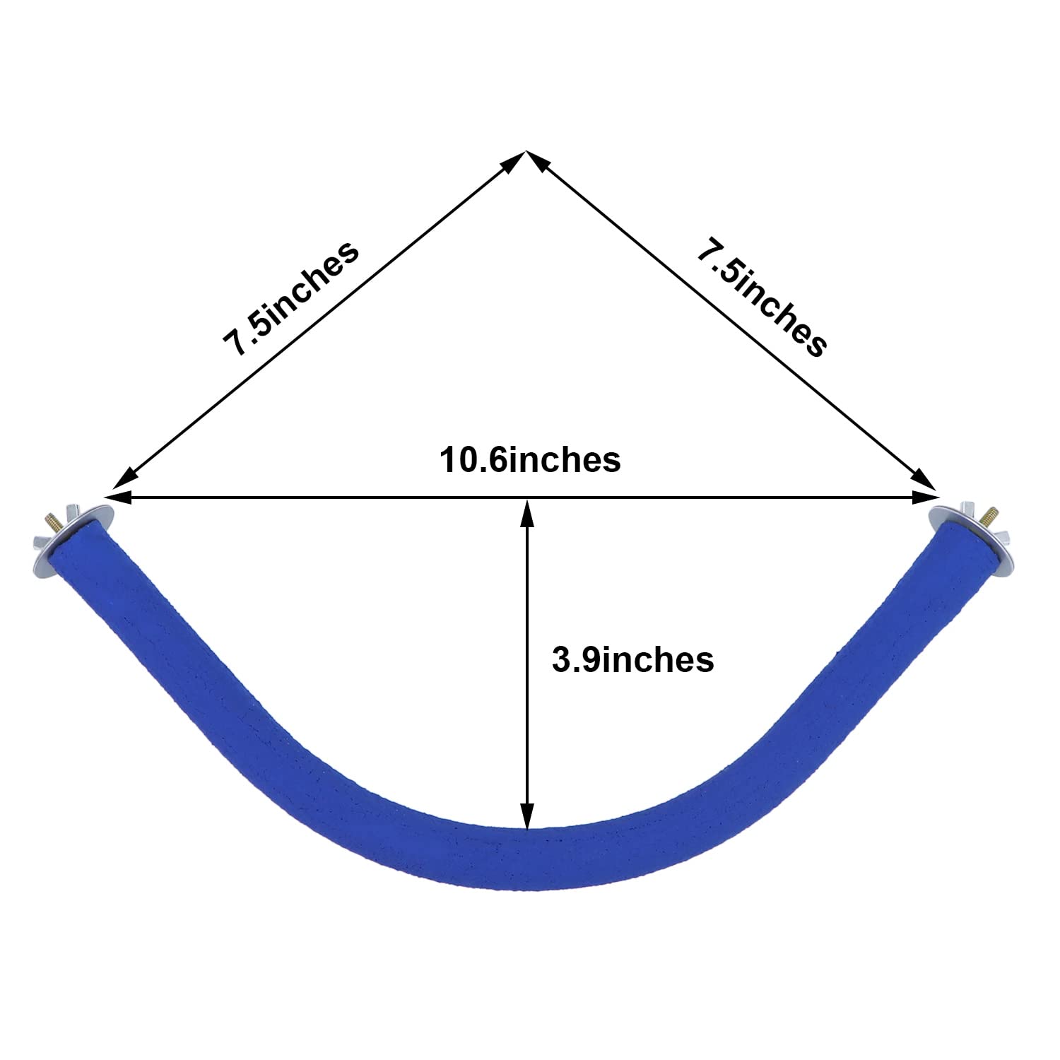 Wontee Bird Perches Bird Cage Sand Perch Stand For Budgies Parakeets Cockatiels Conures (Random Color) (90 Degrees)