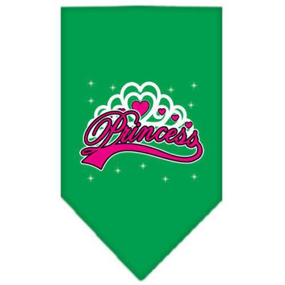 Mirage Pet Products I'm a Princess Screen Print Bandana for Pets, Large, Emerald Green