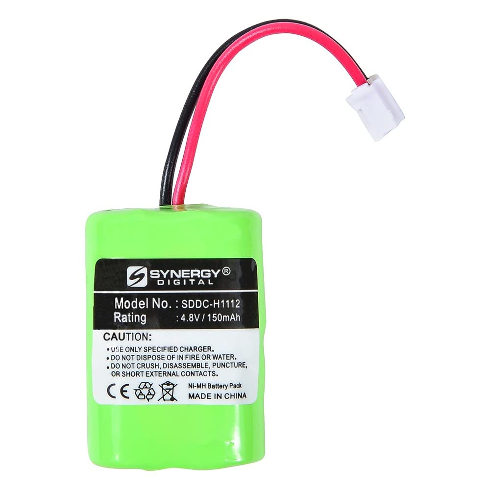 Synergy Digital Dog Collar Batteries, Compatible with Kinetic MH120AAAL4GC Dog Collar Batteries (Ni-MH, 4.8V, 150 mAh), Set of 2
