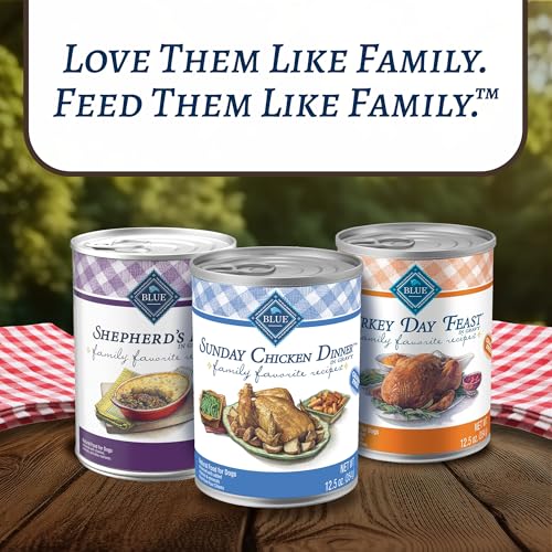 Blue Buffalo Family Favorites Adult Wet Dog Food, Made with Natural Ingredients, Sunday Chicken Dinner, 12.5-oz Can (Pack of 12)
