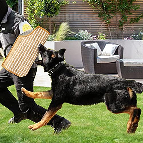 Morezi Dog Bite Sleeve Training Protection, Fits Both Sleeves, Small Dogs Training Biting Tugging Toy - Yellow - Short