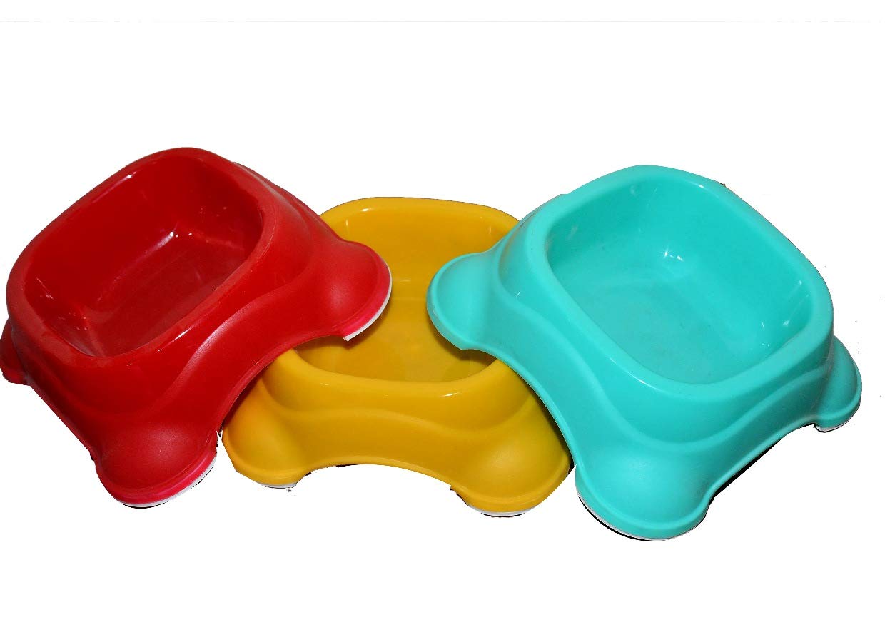 Black Dog Pets Bowl Plastic Bowl NonToxic Environmentally Friendly Kitten/Cats/All Breeds Puppies And Small,Medium,Large Breeds
