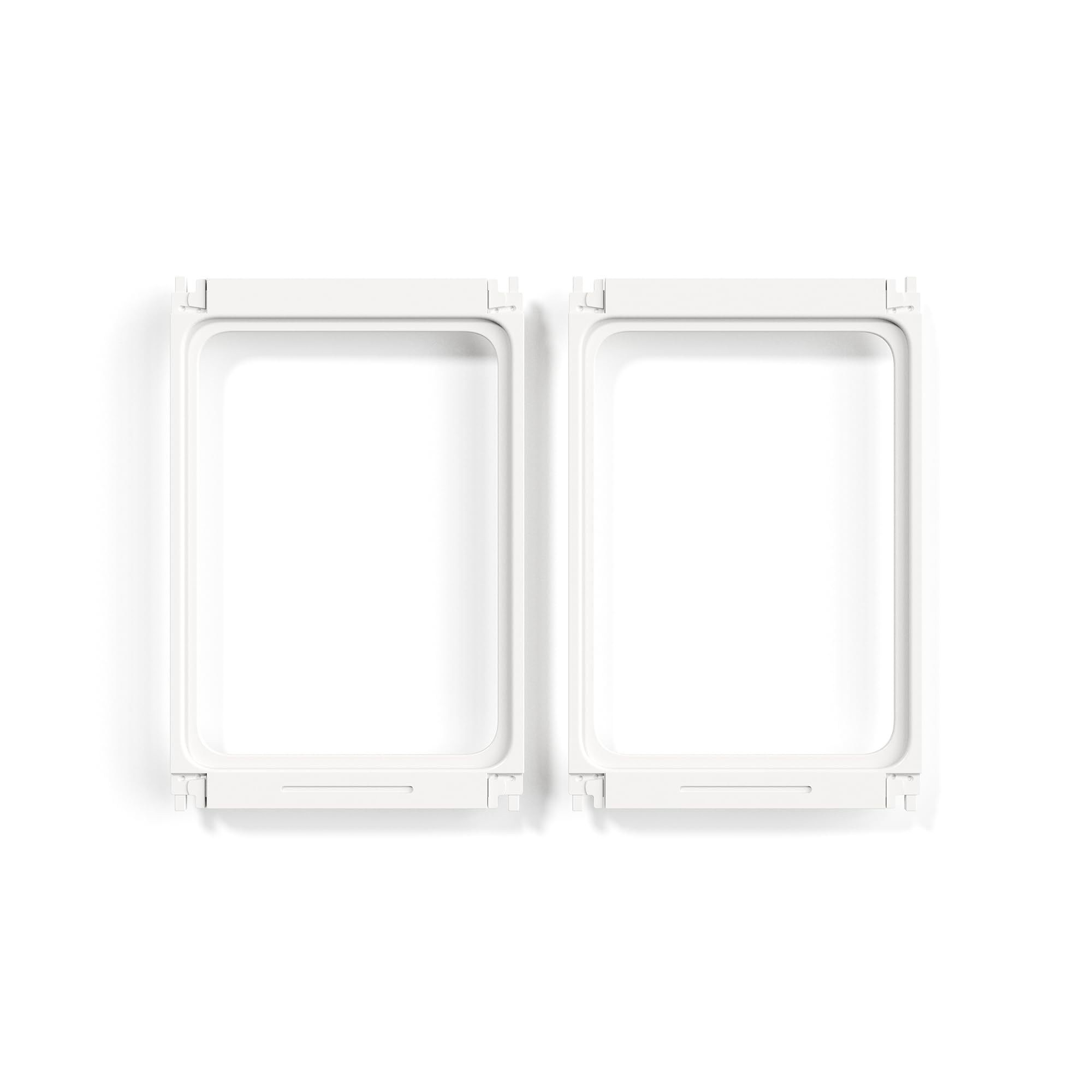 Jalove Dog Playpen, 24'' Acrylic Plastic Pet Playpen With Door, Puppy Playpen, Indoor Dog Pen, Foldable, Customizable, White 2 P