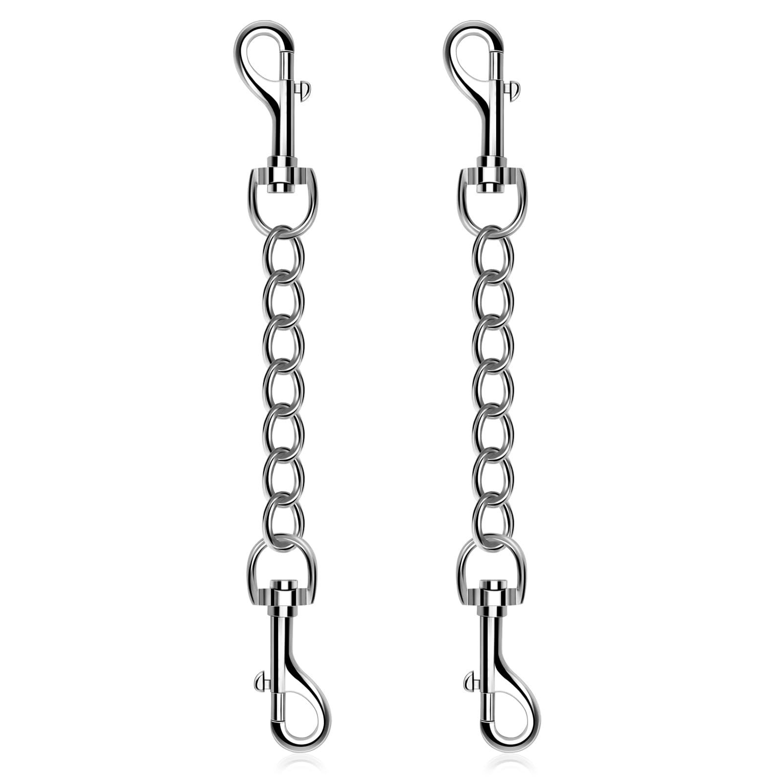 Humlanj Metal Dog Collar Safety Clip, Heavy Duty Double Ended Backup Clasp Leash Connector For Dog Harness To Collar Safety Clip