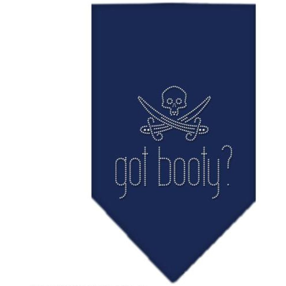 Mirage Pet Products Got Booty Rhinestone Bandana, Small, Navy Blue