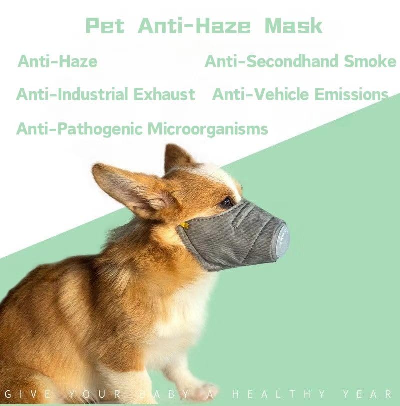 3 Pcs Dog Respirator Mask, Adjustable And Reusable Dog Air Filter Muzzle, Breathable Protective Mask For Medium And Large Dogs