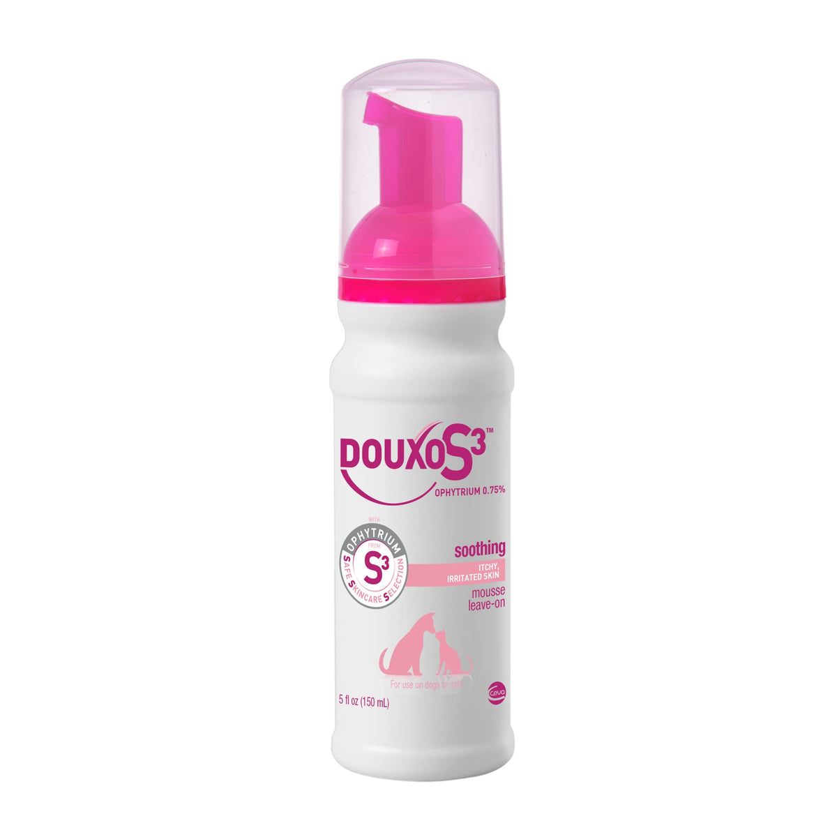 Douxo S3 Calm Mousse 5.1 Oz (150 Ml) - For Dogs And Cats With Allergic, Itchy Skin