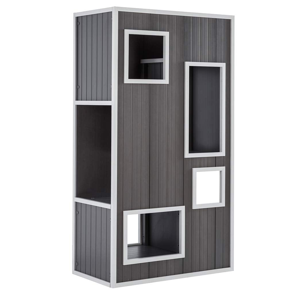 New Age Pet ECOFLEX Kitty Kase Cat Tree Play Tower, grey (EHKKS13-05)