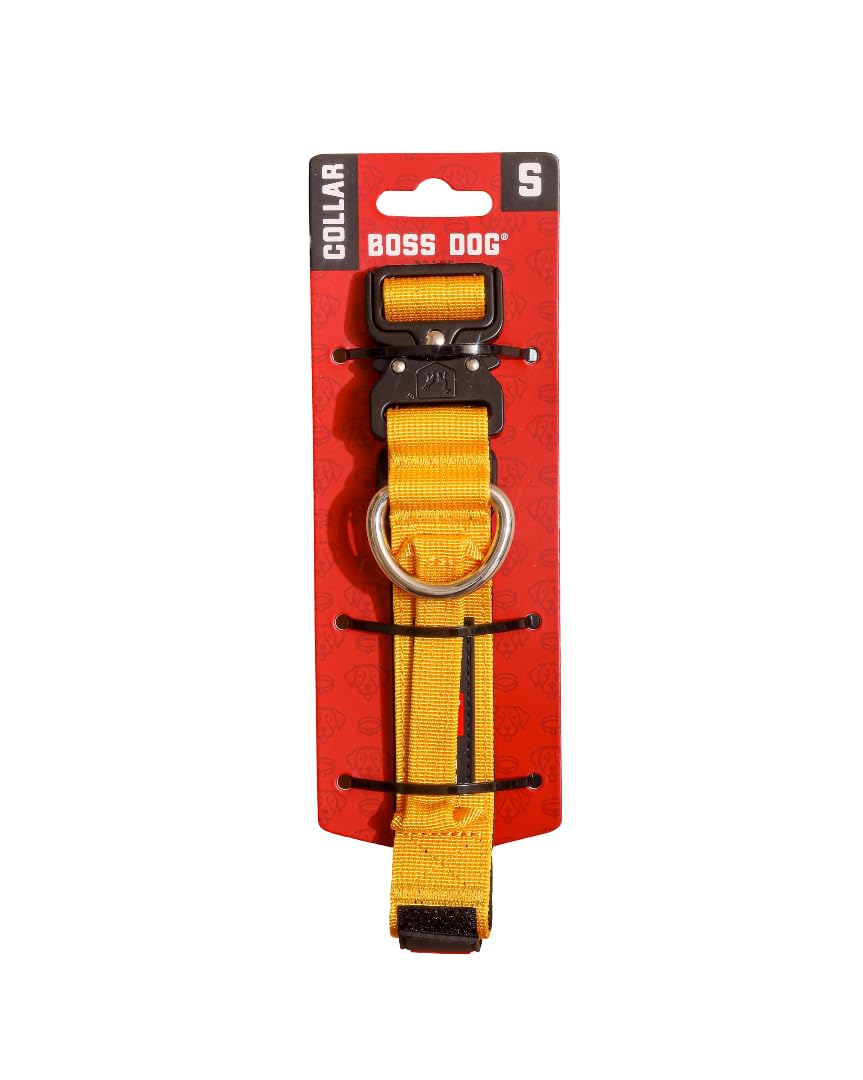 Boss Dog Tactical Collar, Yellow, Small