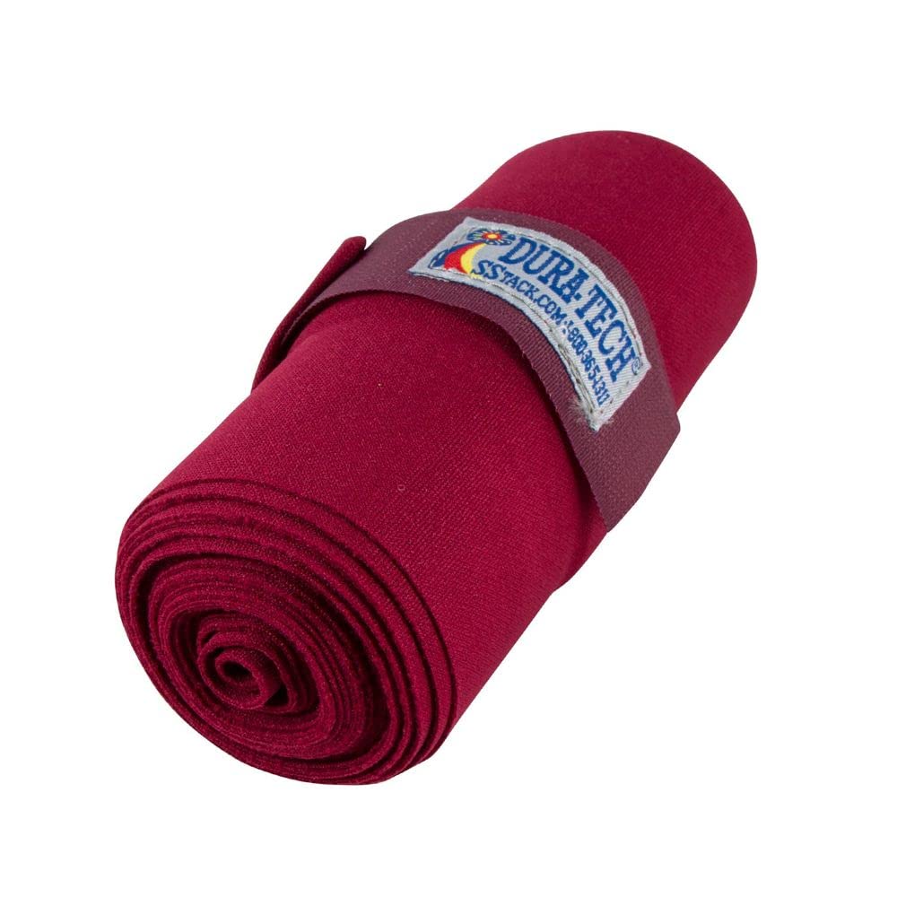 Dura-Tech Standing Wraps For Horses | Color Burgundy | Optimal Comfort & Support | Ideal For Post-Exercise & Trailering | Right 