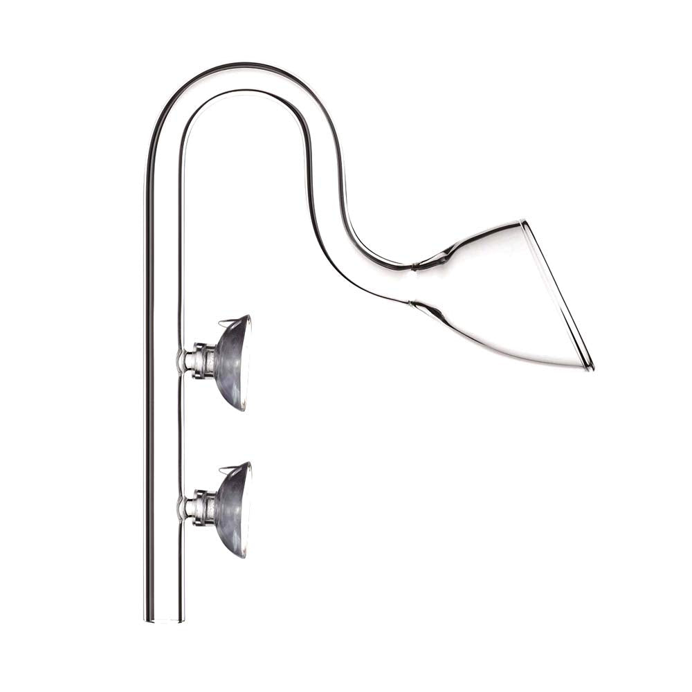 Fzone Aquatic Glass Lily Pipe Outflow With Suctions For Aquarium Plant And Marine Filter 1/2''(12/16Mm) Tubing