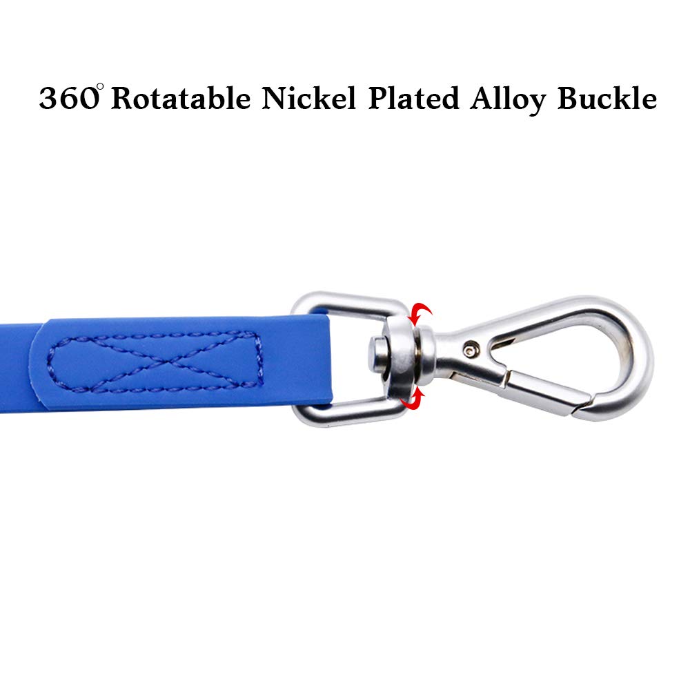 Waterproof Dog Training Leash 50Ft 30Ft 15Ft 10Ft 5Ft Heavy Duty Recall Long Lead For Large Medium Small Dogs (10Ft, Blue)