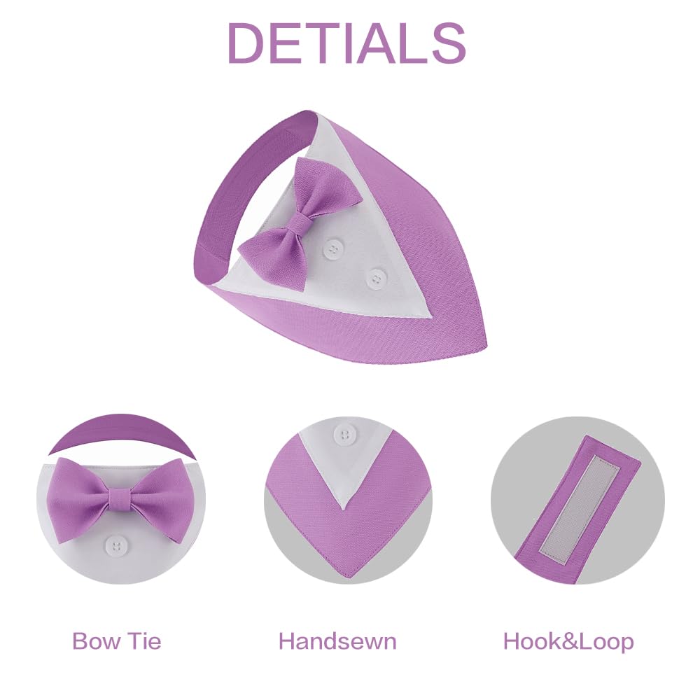 Bnibol Dog Tuxedo Collar For Wedding Engagement And Birthday, Formal Bandanatux Suit Costume With Bow Tie And Adjustable Buckle,