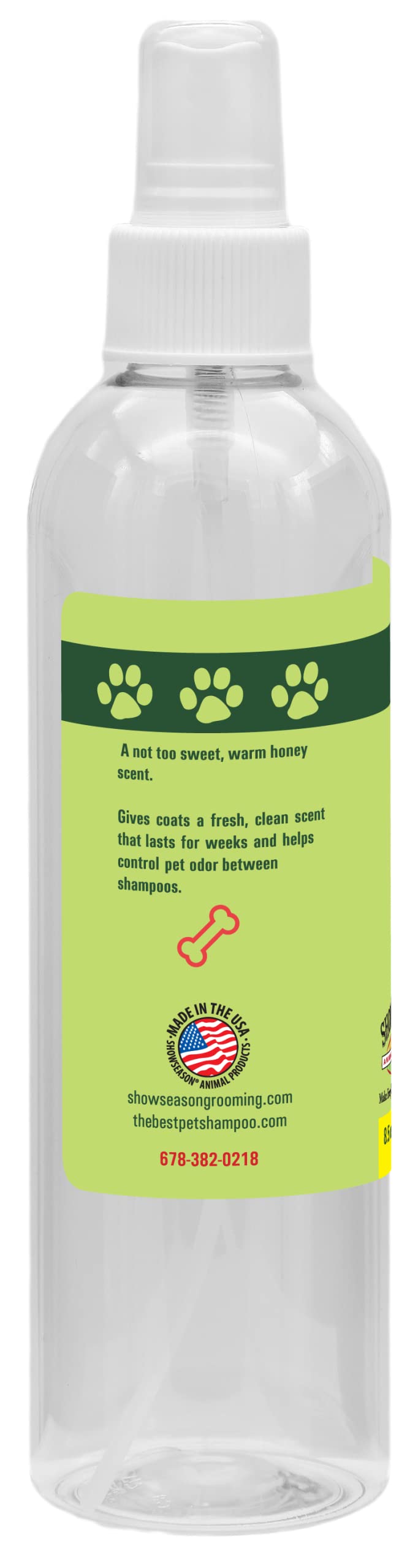 Showseason Oatmeal, Milk & Honey Dog Pet Cologne 8.5 Oz. | Dog Perfume | Long Lasting | Deodorizing Spray | Made In The Usa