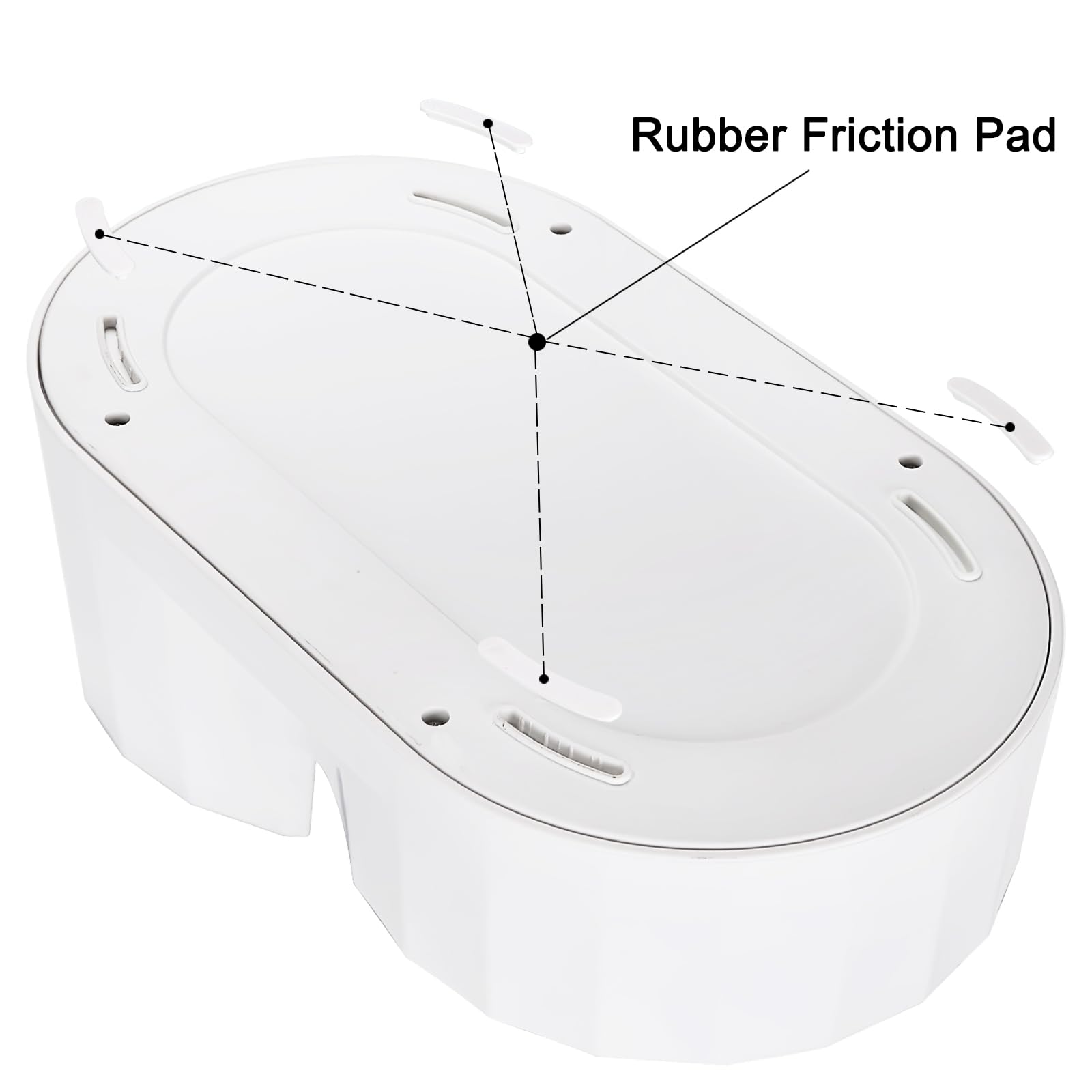 RIZZARI Gravity Water Bowl Dispenser: 4L Automatic Stainless Steel Water Feeder Without Filter - White Pet Waterer for Senior Do