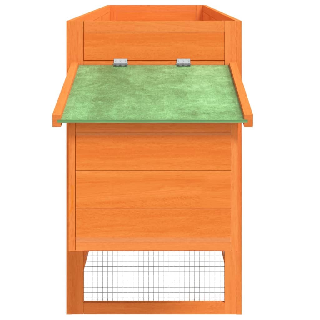 vidaXL Chicken Coop Hen House/Brown Pine Poultry Cage with Run, 80.3&quot;x19.7&quot;x33.1&quot; / Rabbit and Small Animal Hutch