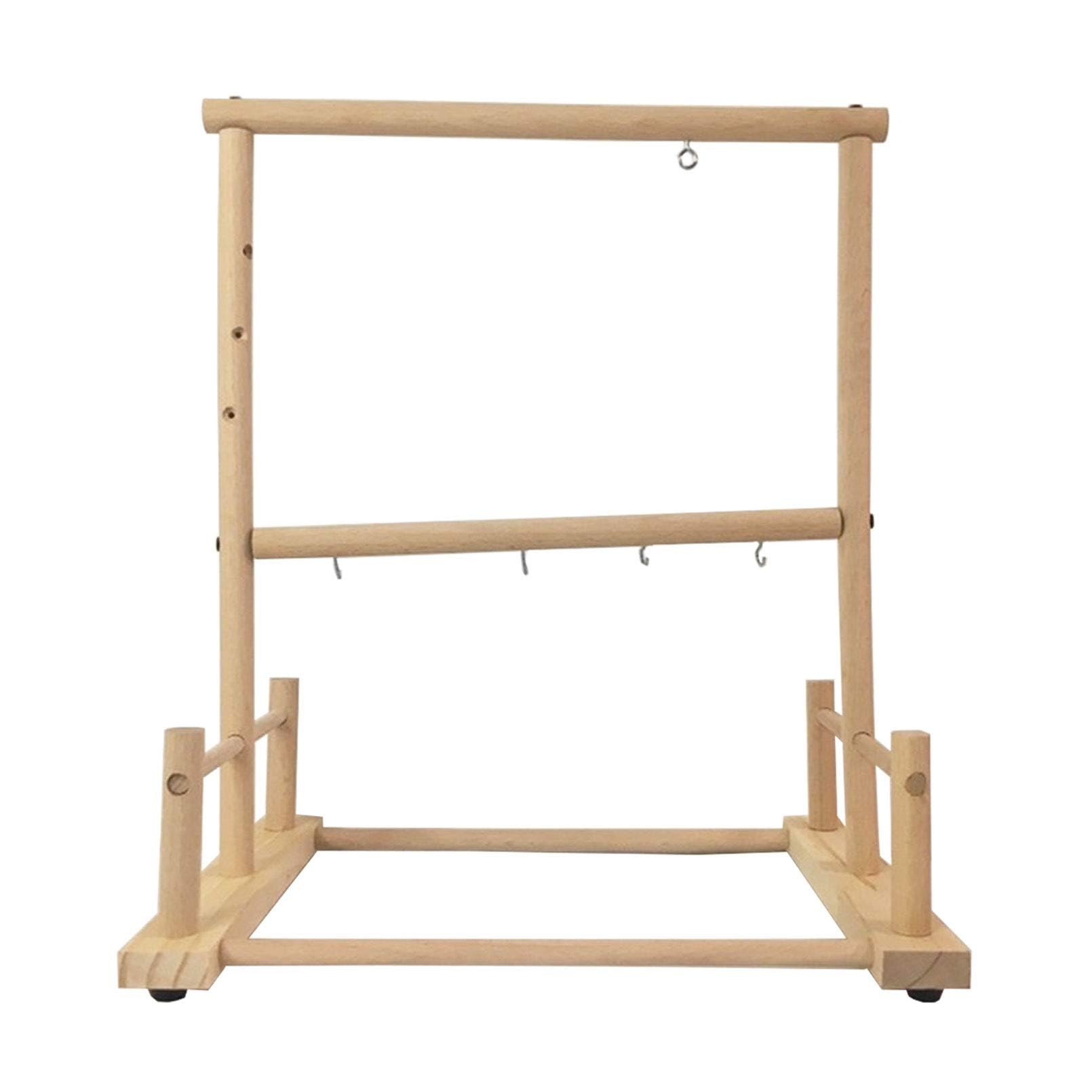 Kathson Bird Play Stand Parrot Perch Stand Natural Wood Bird Playground Playstand For Cockatiel Conures Parakeet Parrots Budgie Lovebird Finch Small Birds