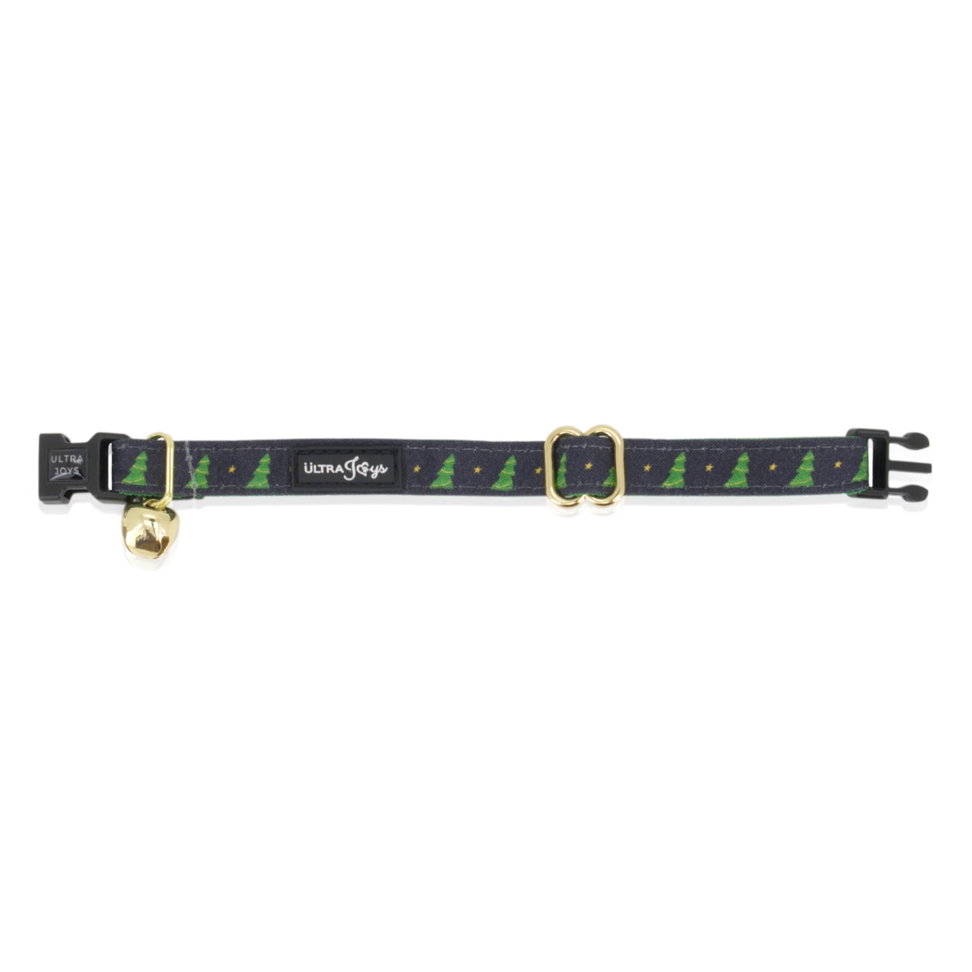Ultra Joys Cat Collar - Breakaway With Bells For Kittens & Adults, Boy & Girl Cat Collars - Christmas Tree Small