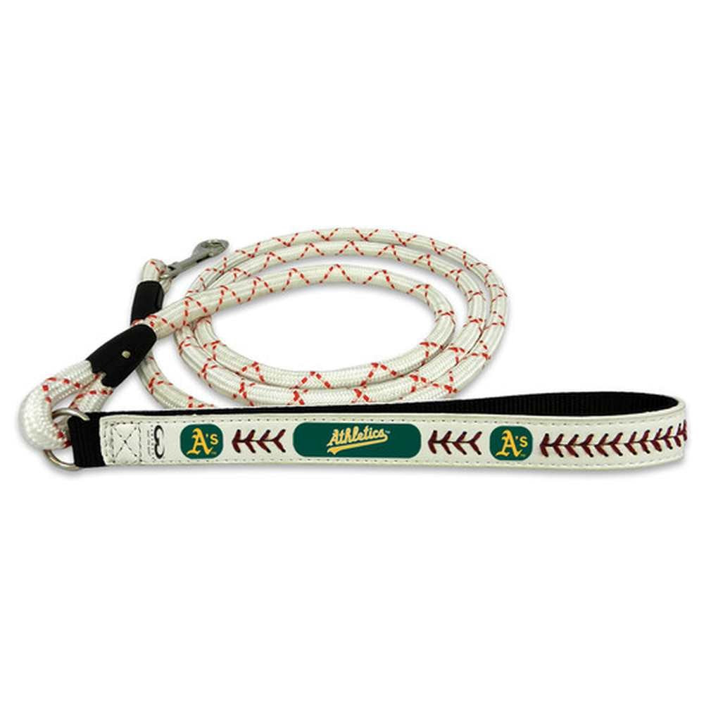 Gamewear MLB Oakland Athletics Pet LeashBaseball Leather Frozen Rope, Multicolor, Medium