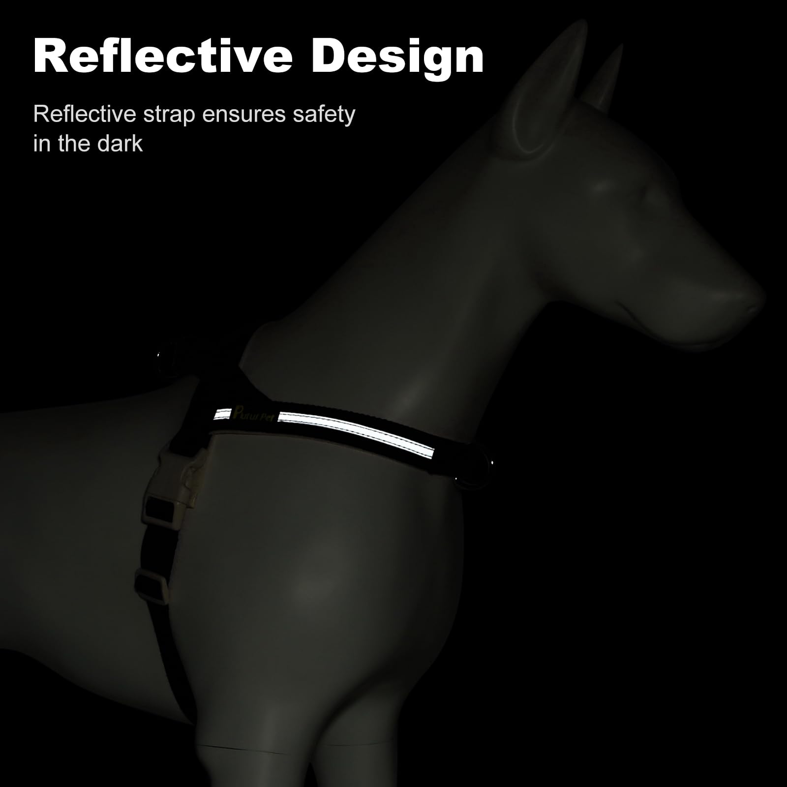 Plutus Pet Cotton Dog Harness and Leash Set, Reflective and Soft Padded, Quick Fit Vest Harness, for Small, Medium and Large Dog